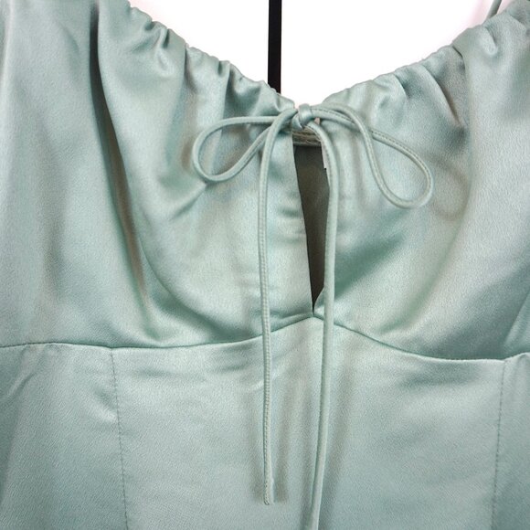 NWT Topshop Gathered Bust Slip Dress in Seafoam Green - Picture 8 of 12
